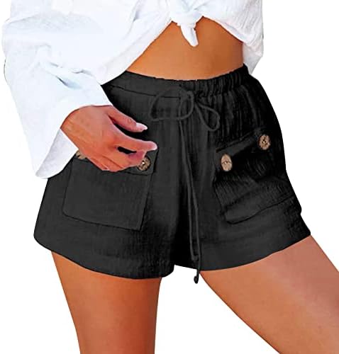 Žene ležerne kratke hlače Elastični struk labav lagani teretni kratke hlače sa džepovima odijela modna odjeća