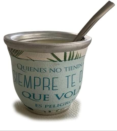 Argentinski prijatelj- Gourd čaj za čaj Staklo Debela bombila slama Dijeta Komplet za piće Postavite čašu Yerba Mate kup obložena