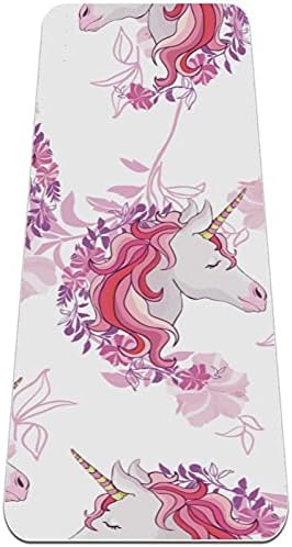 Siebzeh Fairy Unicorn Pink Girl Leaves Premium Thick Yoga Mat Eco Friendly Rubber Health & amp; fitnes Non Slip Mat za sve vrste vježbe