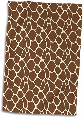 3D Rose Brown žirafa Print TWL_202378_1 ručnik, 15 x 22, višebojni