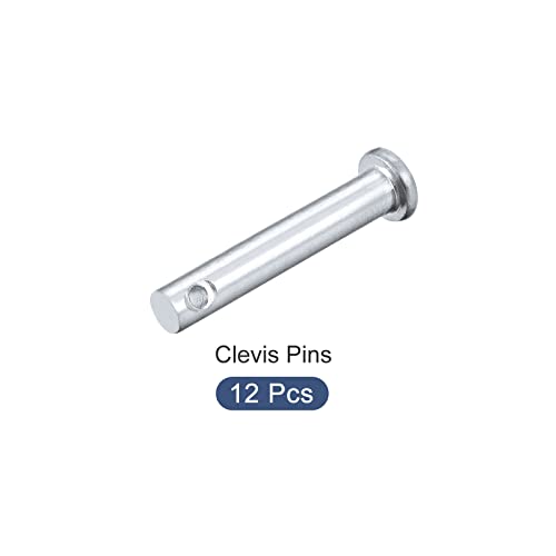 METALLIXITY Clevis pinovi 12kom, igla za pričvršćivanje od karbonskog čelika sa jednom rupom-za metalne uređaje, montažu namještaja,