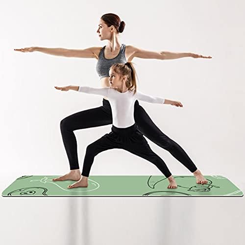 Siebzeh zelena ruka nacrtana obrazac zdrave hrane Premium debeli Yoga Mat Eco Friendly gumeni zdravlje & amp; fitnes non Slip Mat