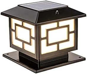 Crafthink LED Post Lampica Vanjska, Tradicionalna trga Solarna pošta Svjetiljka Vintage Street Light 1 Glava Aluminijska dvorište