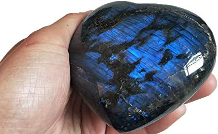 LGW Crystal 7-8cm Prirodni labradoritetni srčani mjesečni kamen Prirodni kamenje i minerali liječi nakit ljubavni ukras
