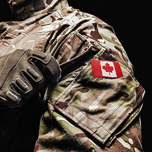 ANLEY taktička Kanada Oznake vezene zakrpe - 2 x 3 Kanadska zastava Vojna uniforma SEW na grb zakrpu - vezanje petlji i kuka pričvrstite