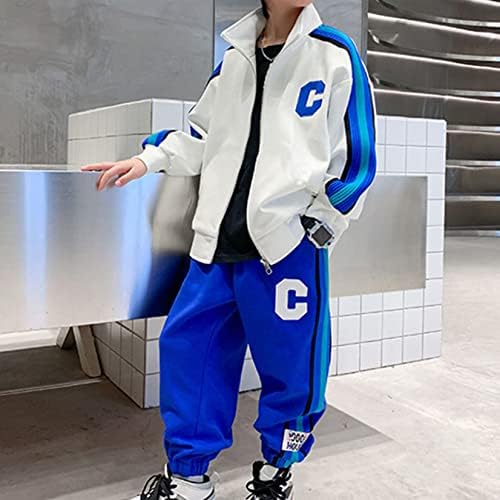 Loodgao Kids Boys Tracking Zip Up stalak Zuvernjače sa okruženjem sa Joggerom Sweatpants Sports Outfits Sets