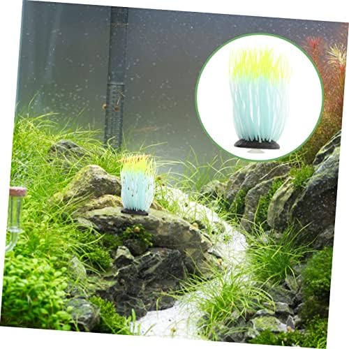 Hanabass 5pcs Glow Anemone House Dekoracije za dom Dekoracije za jesenje za kućne umjetne postrojenja Akvarijum-CORAL FALL FING CRVENI