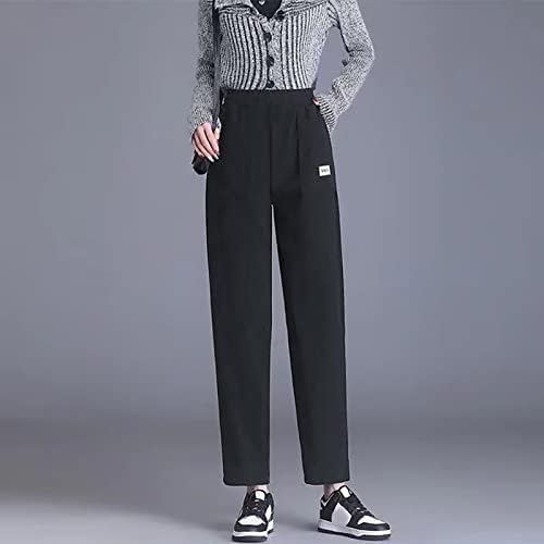 Miashui pantalone za žene Poslovni Casual Plus Size ženske podstavljene sportske Džogere od flisa ženske poslovne Casual pantalone