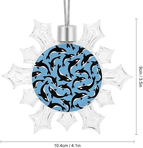 Kitovi ubice Orca božićno drvo pahuljica čari ukrasi pahulje viseći ukrasi pahuljice sa gajtanima za božićno drvo