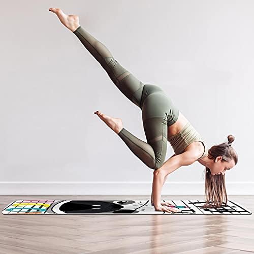 Debela neklizajuća Vježba & amp; fitnes 1/4 prostirka za jogu sa smiješnim Mopsom pokušavam biti jednorog Print za jogu Pilates &
