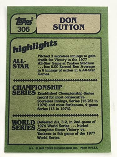 Don Sutton 1982 - [baza] 306