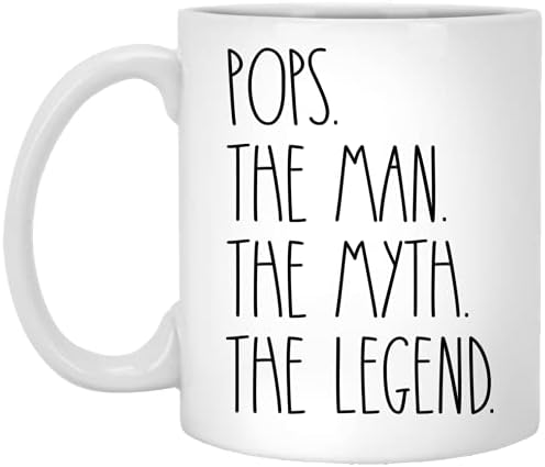 OwingsDesignsPerfect Pops the Man mit legenda šolja za kafu - Rae Dunn Inspired-Hretan Birthday Pops - best Pops šolja za kafu-šolja