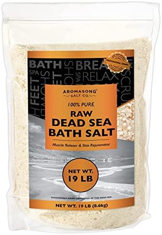 20 lbs sirove soli za kupanje Mrtvog mora u pakovanju koje se može ponovo zatvoriti sa čistom maskom za lice od blata Mrtvog