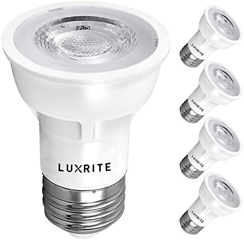 LUXRITE PAR16 LED sijalica , 5.5 W, 2700k toplo Bijela, 450 lumena, zatamnjeno Spot svjetlo, zatvoreno Učvršćenje, 40° ugao snopa,