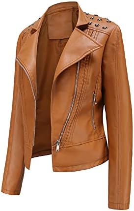 Zimske jakne za žensku kožnu jaknu Faux motociklistički kaput kratki lagani plivanje ubodne kapute modni patentni zatvarač