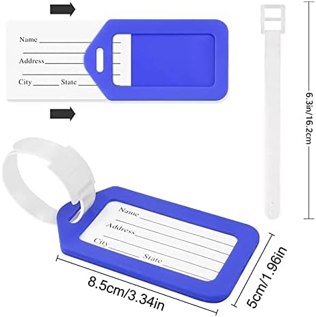 KUYY 1 kom oznake za prtljagu 3. 4x1. 9 inča plastični identifikatori prtljaga sa oznakama vezica putni pribor vodootporne ID oznake