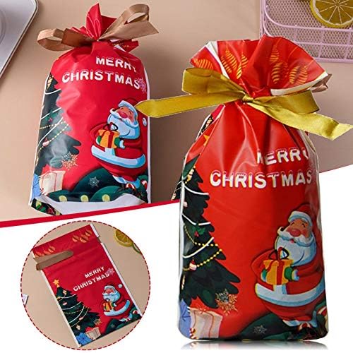 Torbe za božićne torbe s šampinjonskom crtežom 50pcs torbe za kolačiće Torbe za održavanje i organizatori Torbe od tkanine