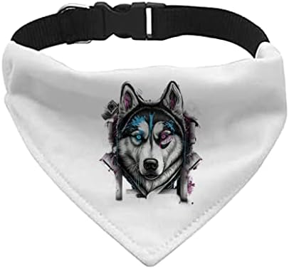 Husky Dog PET Bandana ovratnik - slatki ovratnik šal - grafički pas Bandana - L