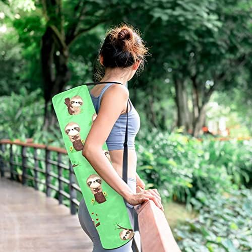Slatka lenjivaca Yoga Mat torbe full-Zip Yoga torba za nošenje za žene i muškarce, Vježba Yoga Mat nosač sa podesivim remenom