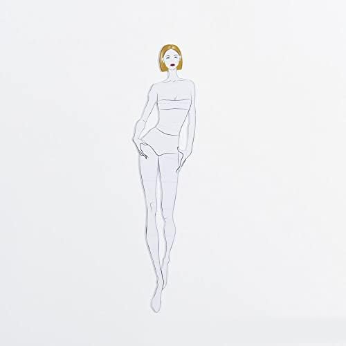 Welliest 4 kom / set Ženska odjeća Dizajn ljudskog tijela modni dinamični lik ručno oslikani predložak modela