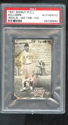 1931 Zeenut Nick Williams PSA ocenjeni bejzbol karticu Pacific Coast League PCL - Bejzbol kartice u ploči