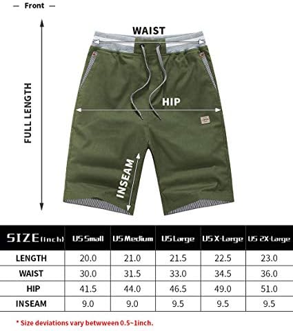 LTIFONE MENS CASTEL HOTSS Regularna klasična fit pamučna vučna marka ljetne plažne kratke hlače, 9 inseam s elastičnim strukom i džepovima
