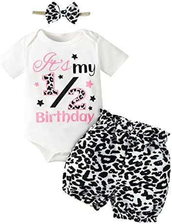 Shalofer Baby Girl half Birthday Outfit to je moj 1/2 rođendanski komplet šorc za odjeću