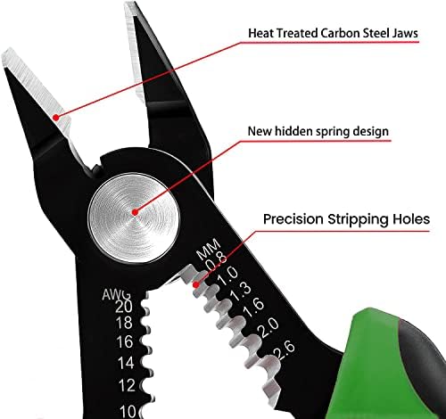 Rezač žice, 6 bočni rez 2-u-1 višenamjenski Skidač žice, dijagonalni i precizni rezač žice, klešta za sečenje kablova i igle za elektronske komponente podrezivanje u uskim područjima