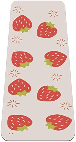 Siebzeh Strawberries Premium Thick Yoga Mat Eco Friendly gumeni Health & amp; fitnes Non Slip Mat za sve vrste vježbe joge i pilatesa