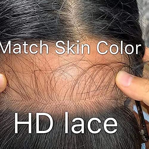 Istaknite ravnu 13x6 čipkastu frontalnu periku prozirne brazilske ljudske kose prednje perike prethodno iščupane za crne žene 4/27