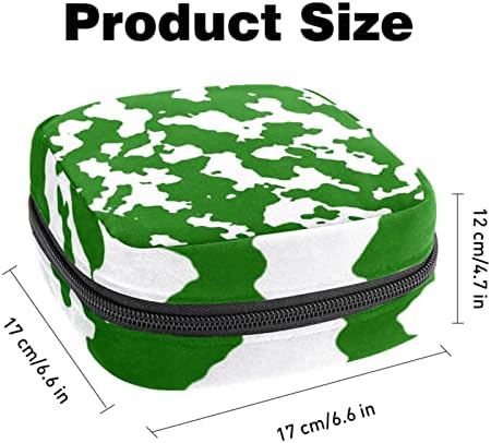 Zelena uzorka sanitarne torba za salvetu, munstrualna jastučna torba Panty linitar Tampon Držač ženski proizvod sa patentnim zatvaračem