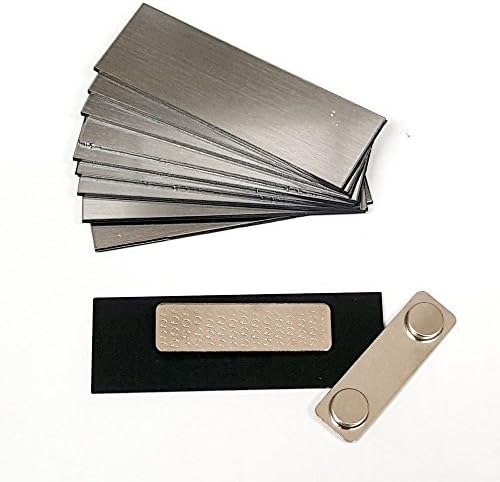 Praznine značke imena sa magnetnom podlogom - 10 pakovanja brušenog srebra 1X 3