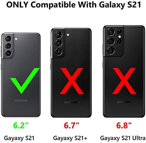 Vofolen za Galaxy S21 case Wallet 4-Card Flip Cover držač kreditne kartice Slot zadnji džep dvoslojni zaštitni hibrid Hard Shell Branik