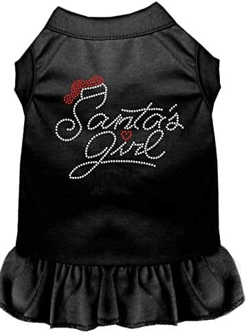 Mirage PET proizvodi 57-65 bklpkxxxl Santa's Girl Haljina za haljinu od rinestone, 3x-velika, crna sa svijetlo ružičastom