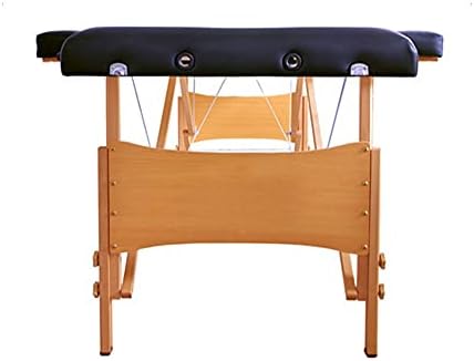 FLOYINM 2 sekcije 84 sklopivi prijenosni Beauty Bed SPA Bodybuilding stol za masažu Crni