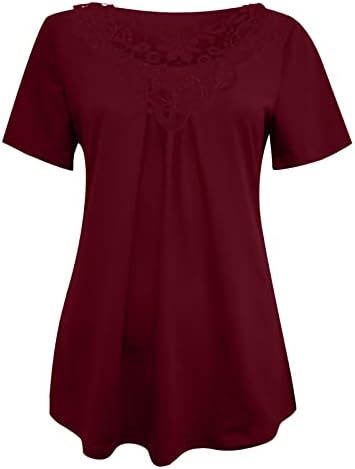 Jesen Ljetna bluza majica za žene odjeća s kratkim rukavima Trendy V CAT čipka pamuk Overselizirana bluza G1 G1