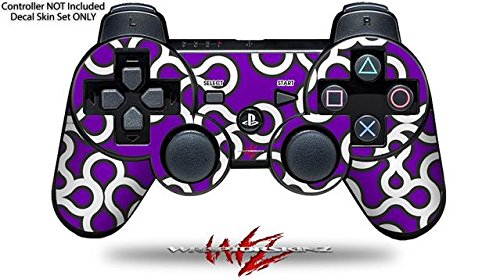 Koža u stilu naljepnice WraptorSkinz kompatibilna sa Sony PS3 kontrolerom-Locknodes 03 Purple