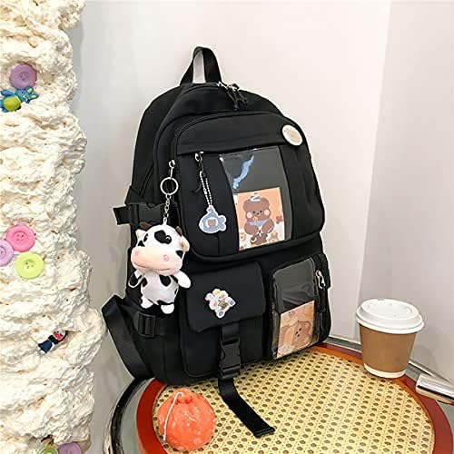 Bersauji kawaii ruksak s privjesnim priključcima Pribor Slatki estetski ruksak Veliki torba za laptop