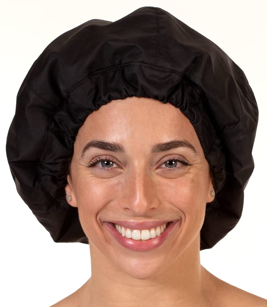 Premium kapa za tuširanje žena sa duga kosom. Ponovno, vodootporno, dvostrano, odlično za kovrče sa anti-frizzom tkanine frotirani.
