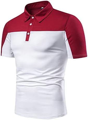 Muška polo majica sa 1/4 tipki LEAL Slim Fit kratkih rukava za golf za muškarce Modni patchwork majice vrhovi