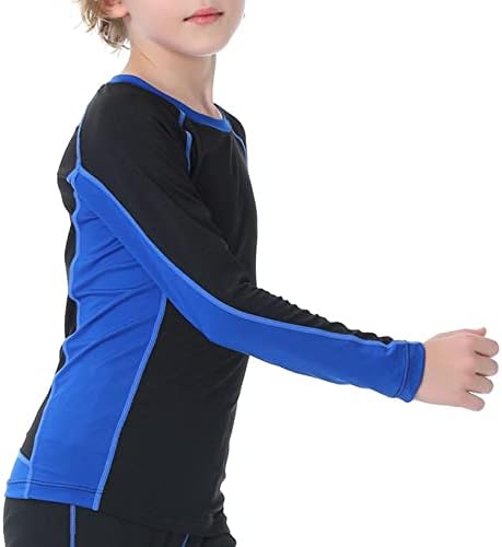 Termički vrhovi DooMiva za dječake dugih rukava Termalna majica Atletski sport Baselayer Donje rublje Topla košulja