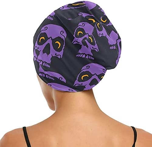 Kapa s lubanjem za spavanje Radni šešir Bonnet Beanies za žene Halloween lobanja Spavaća kapa Radni šešir za kosu za kosu noćna kapa