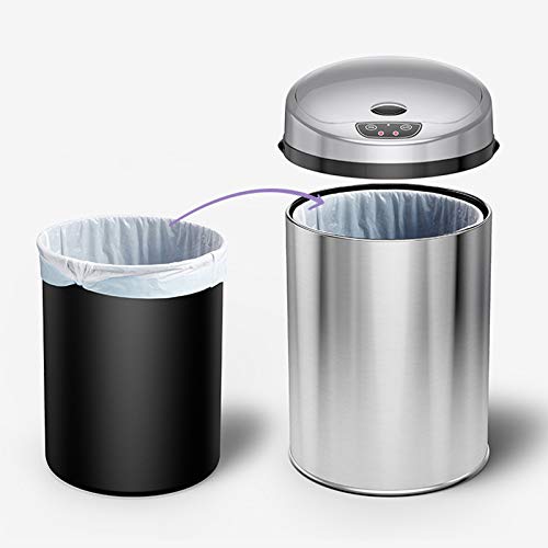 ATAAY kante za smeće kanta za smeće pametna indukcijska kanta za smeće automatska kanta za smeće u obliku bubnja sa poklopcem Čelična