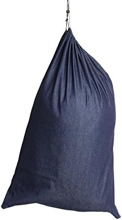 Izuzetno velike, teške, pamučne traper torbe za veš-prirodni pamuk-mornarica 24 x 36 inča