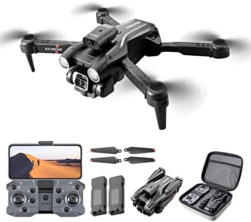 NUJIFY K9 MINI dronovi sa kamerom za odrasle, 1080p sklopivi RC dronovi Quadcopter WiFi FPV Video,3D Flip, Izbjegavajte prepreke,bezglavi