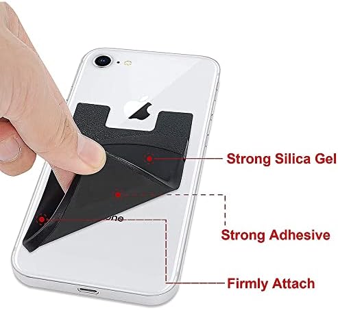 Slaunt telefonski novčanik silikonska držač telefona Držite dvostruki džep za stražnju stranu telefona Držač kreditne kartice Kompatibilan