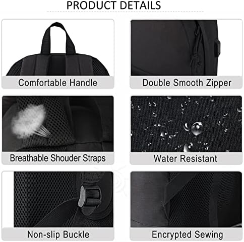KOPHLY Casual lagani ruksak za Laptop sa USB portom za Punjenjeandlunch BagandPencil torba, radni ruksak za muškarce i žene, klasični