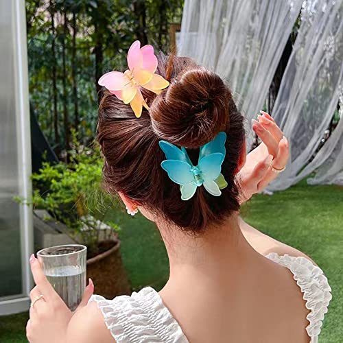 CHAOPEIL Butterfly hair clips-široke butterfly hair clips - plastične butterfly hair clips - velike šarene Butterfly hair clips za