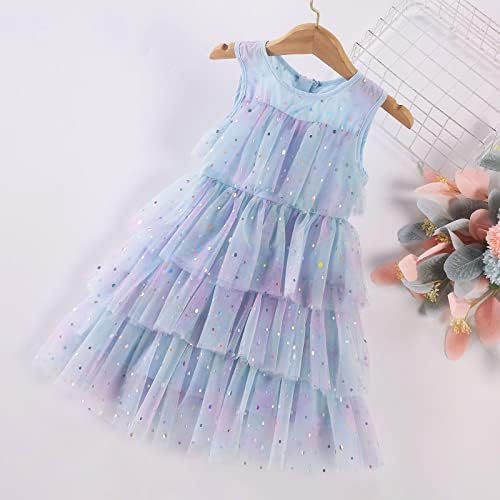 KAGAYD formalna haljina za djevojčice male djevojke bez rukava tačka Paillette Ruffles Tulle princeza haljina dance Party haljine