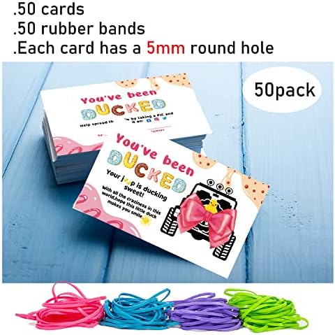 Duck Tags, sagnuli ste se, Dcuk Duck Tags, Duck Saging Game Card, 3.5 x 2 inča, 50 kartica, 50 gumica, Žuta patka sa SUV dizajnom